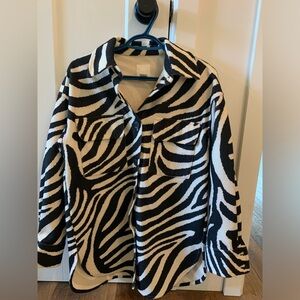 Zebra jacket oversize NWOT